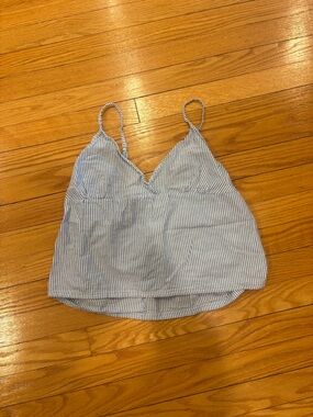 Primark Blue and White Striped Spaghetti Strap Cami